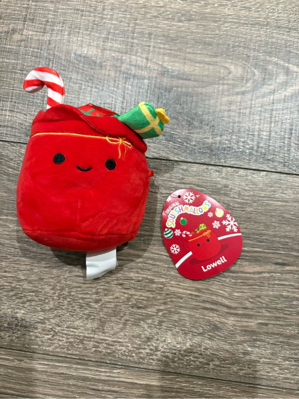 Lowell mini squishmallow - brand new - tags still on - Santa bag - Christmas